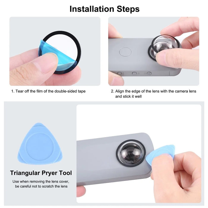 PULUZ PU590T 2Pcs Lens Guard for Ricoh Theta SC2 / S / V Panoramic Lens Protector with Silicone Cover - 5