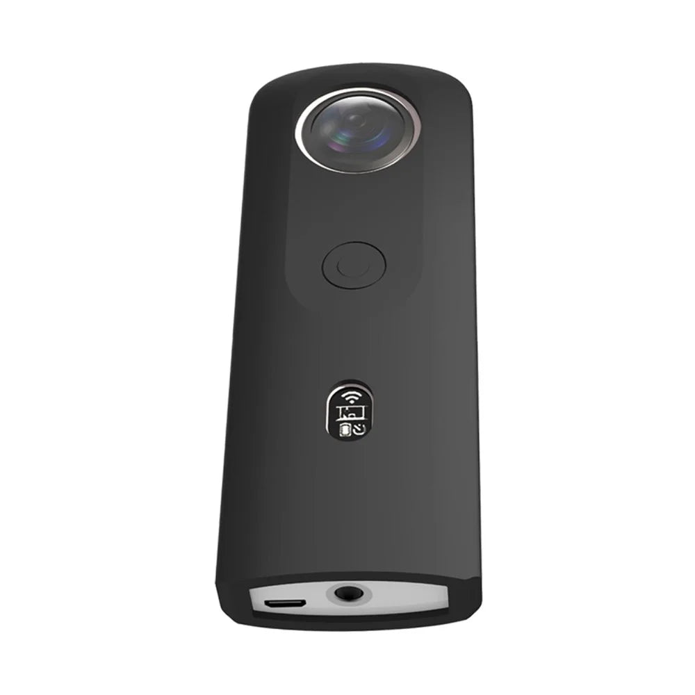 PULUZ PU585 For Ricoh Theta SC2 Camera Silicone Protective Case with Lens Cover - Black - 3
