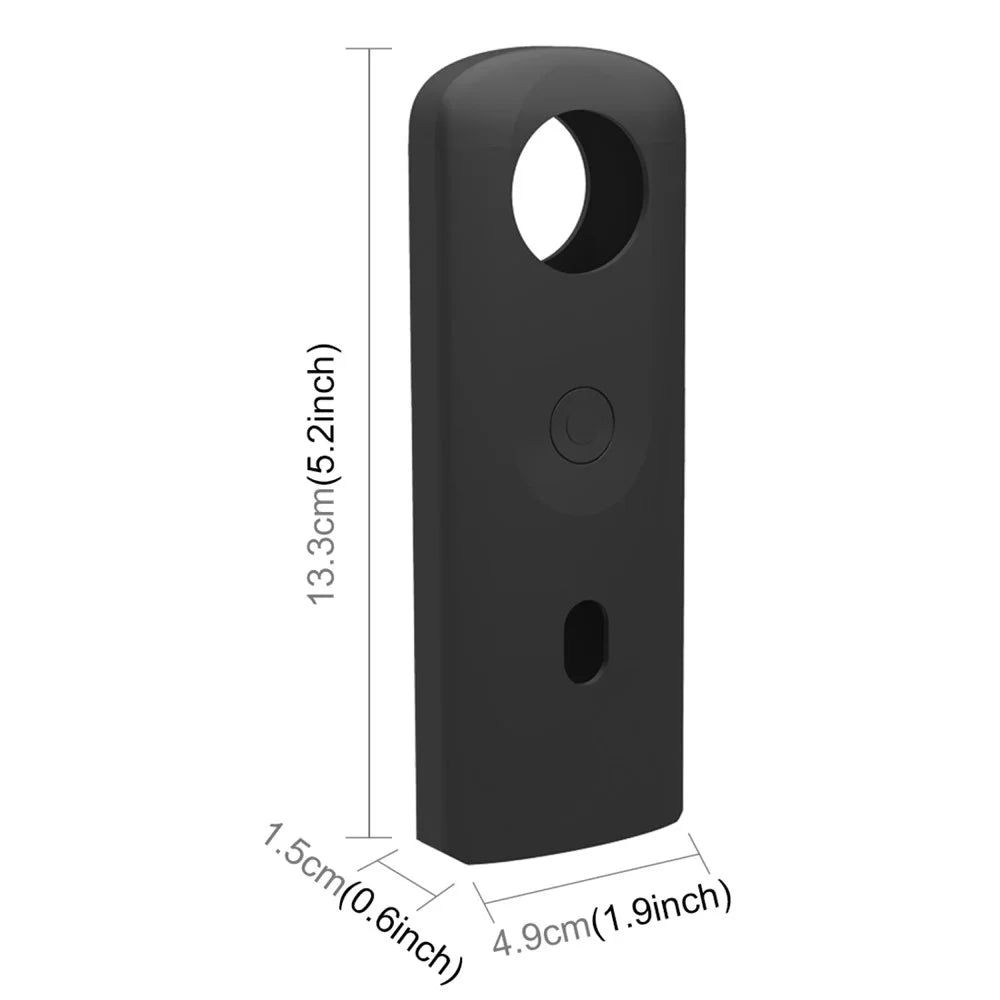 PULUZ PU585 For Ricoh Theta SC2 Camera Silicone Protective Case with Lens Cover - Black - 6