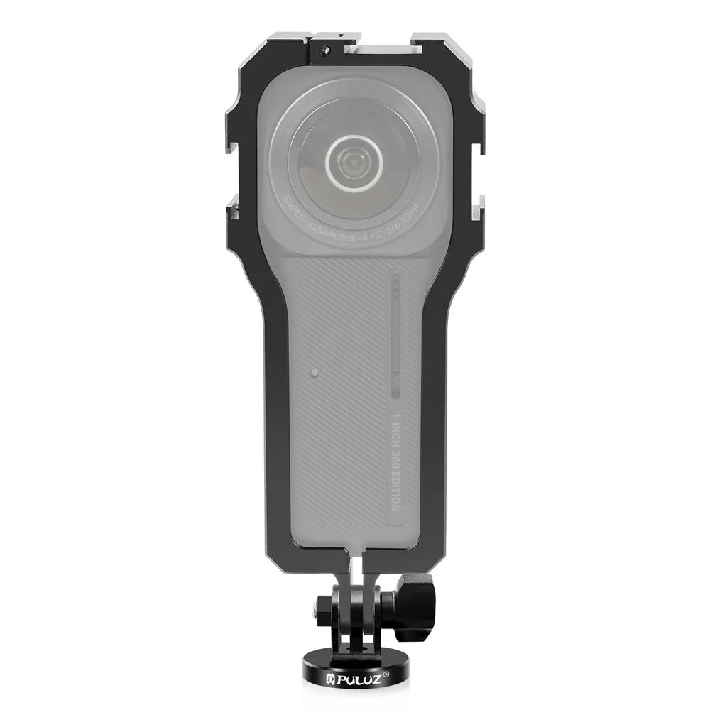 PULUZ PU597B For Insta360 ONE RS 1-Inch 360 Edition Camera Metal Protective Frame with 3 Cold Shoe Interface - 1