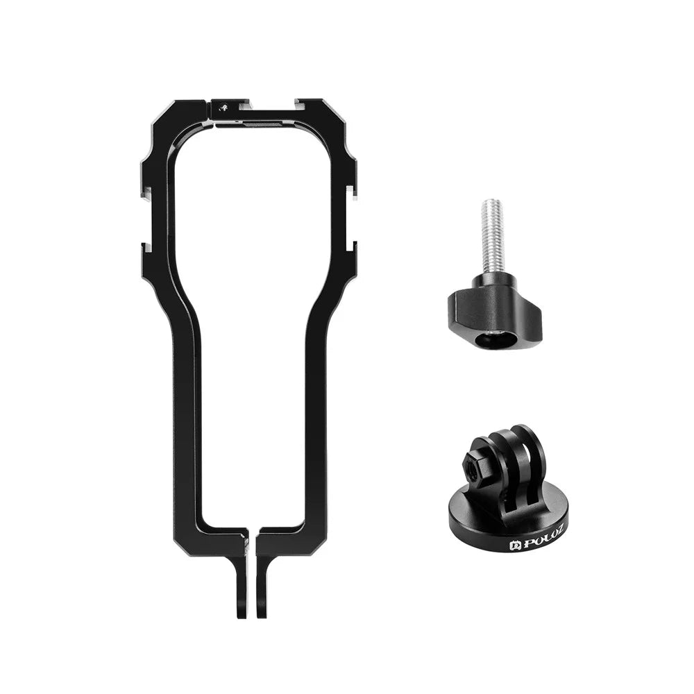 PULUZ PU597B For Insta360 ONE RS 1-Inch 360 Edition Camera Metal Protective Frame with 3 Cold Shoe Interface - 7