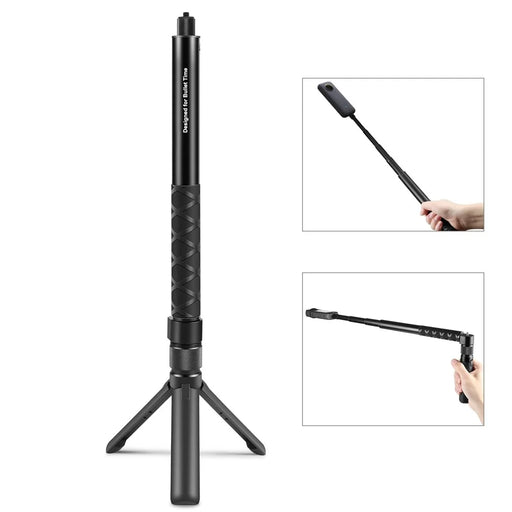 PULUZ PU887B For Insta360 X3 Handle Tripod Bullet Time Rotating Desktop Stand with 110cm Selfie Stick Kit - 1