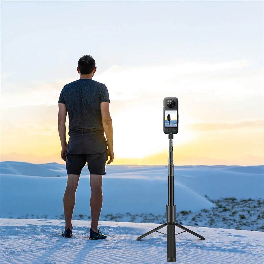 PULUZ PU497B For Insta360 X4 / X3 Panoramic Camera Selfie Stick Action Cameras Tripod Monopod - 6