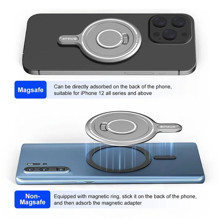 PULUZ PU710S For Insta360 Flow Gimbal Adapter Phone Mount Magnetic Case Aluminum Alloy Selfie Stick - 5