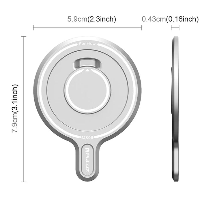 PULUZ PU710S For Insta360 Flow Gimbal Adapter Phone Mount Magnetic Case Aluminum Alloy Selfie Stick - 7