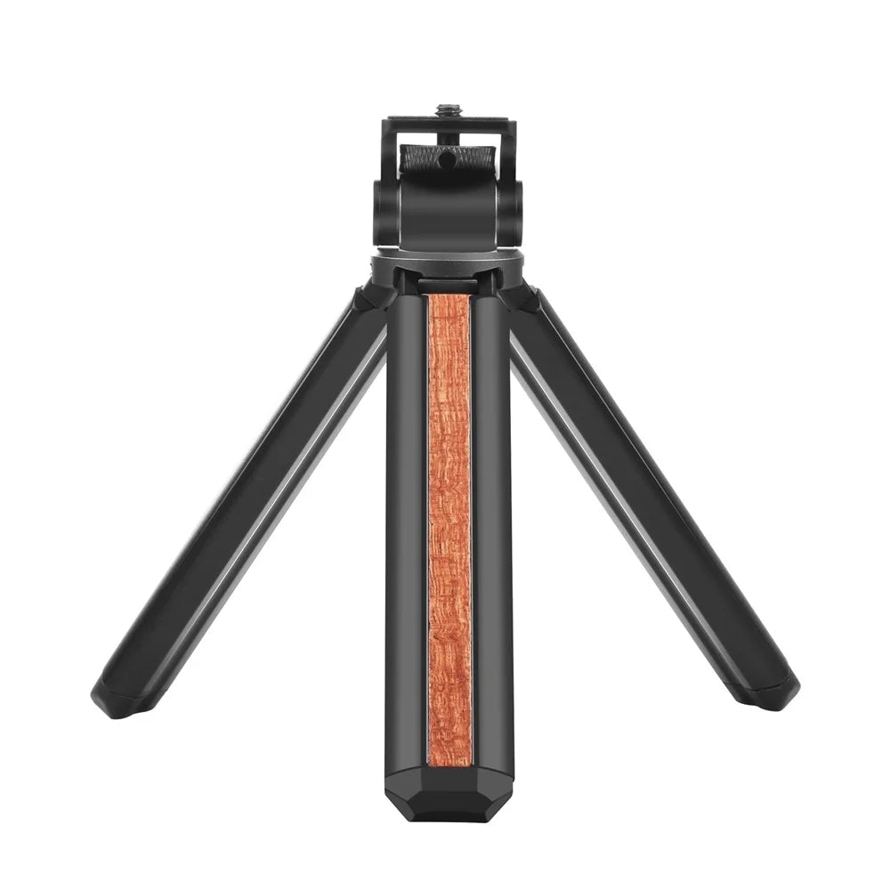 PULUZ PU621 Aluminum Alloy + Wood Anti Slip Adjustable Desktop Tripod with 1 / 4 Screw Mount for Camera Smartphone - 2