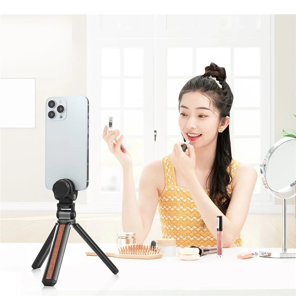 PULUZ PU621 Aluminum Alloy + Wood Anti Slip Adjustable Desktop Tripod with 1 / 4 Screw Mount for Camera Smartphone - 6