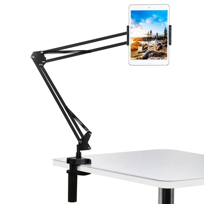 PULUZ PU535 Clip On Adjustable Desktop Suspension Arm Stand with Phone / Tablet Clamp for Live Broadcast - 1