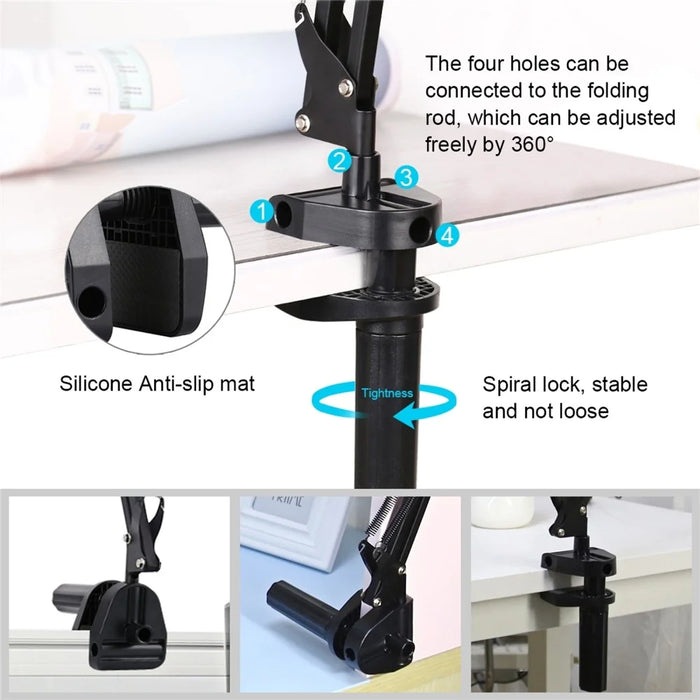 PULUZ PU535 Clip On Adjustable Desktop Suspension Arm Stand with Phone / Tablet Clamp for Live Broadcast - 5