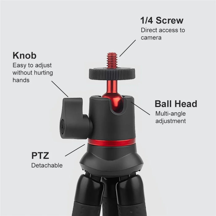 PULUZ PU860 For DSLR Camera  /  GoPro  /  Smartphone Octopus Tripod Stand with Remote Control - 5