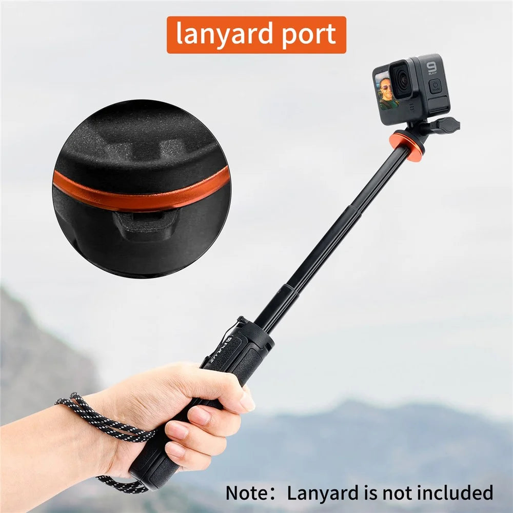 PULUZ PU733B 4-stage Adjustable Non Slip Tripod for GoPro / DJI Action Camera Extendable Selfie Stick - 4