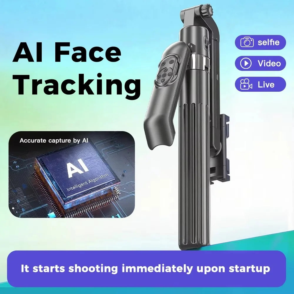 Q565 Smartphone Facial Tracking Gimbal Selfie Stick Anti Shake Extendable 4-Leg Stand - 4