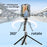 K50 Dual Phone Clip Bluetooth-Compatible Selfie Stick 1.9m Extendable Live Streaming Tripod - Black - 6