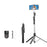 K50 Single Phone Clip Bluetooth-Compatible Selfie Stick 1.9m Extendable Tripod with 2 Fill Lights - Black - 1