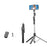 K50 Single Phone Clip TikTok Bluetooth-Compatible Selfie Stick 1.9m Extendable Tripod with 1 Fill Light - Black - 1