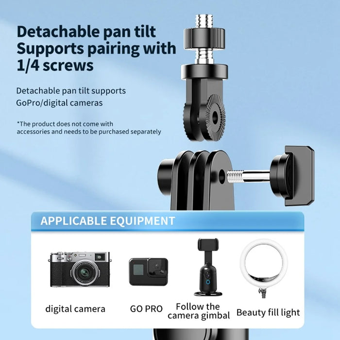 K25MINI Portable Bluetooth-Compatible Selfie Stick Smartphone Photography Tripod with 1 Fill Light - 7
