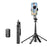K27 Bluetooth-Compatible Selfie Stick Smartphone Extendable Live Streaming 4 Leg Stand - Black - 1