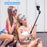 K27 Bluetooth-Compatible Selfie Stick Phone Extendable Live Streaming 4-Leg Stand with 1 Fill Light - Black - 4