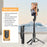 K26 Bluetooth-Compatible Phone Selfie Stick Portable Travel Extendable Live Streaming Tripod - Black - 2