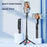 K26 Bluetooth-Compatible Phone Selfie Stick Portable Travel Extendable Live Streaming Tripod - Black - 7
