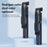 K26 Bluetooth-Compatible Phone Selfie Stick Portable Travel Extendable Tripod with 1 Square Fill Light - Black - 3