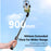 K26 Bluetooth-Compatible Phone Selfie Stick Portable Travel Extendable Tripod with 1 Square Fill Light - Black - 6