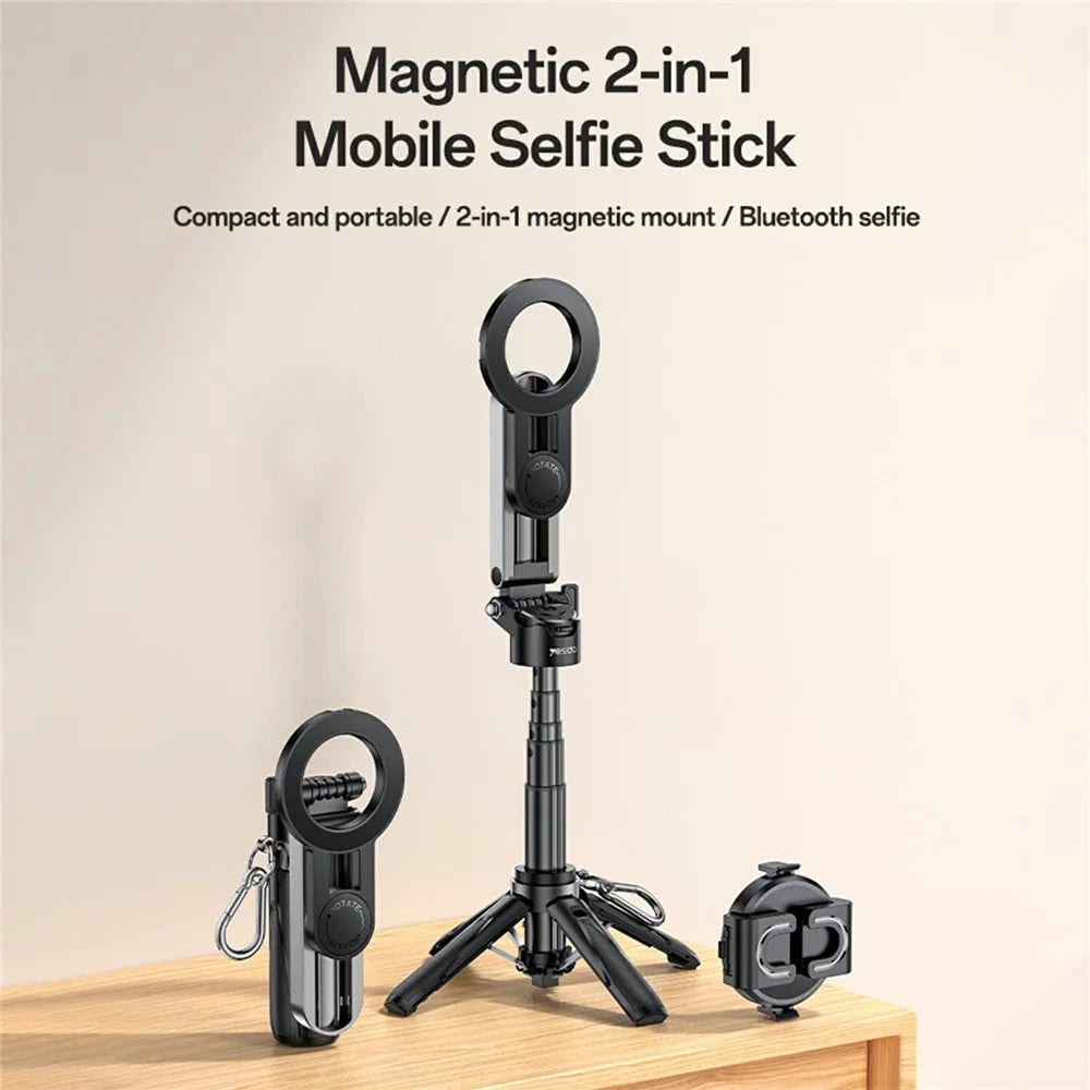 YESIDO SF31 MINI Tripod Selfie Stick Magnetic Phone Mount Remote Selfie Stick for Travel / Vlogging - 2