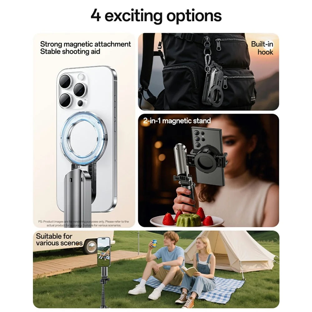 YESIDO SF31 MINI Tripod Selfie Stick Magnetic Phone Mount Remote Selfie Stick for Travel / Vlogging - 3