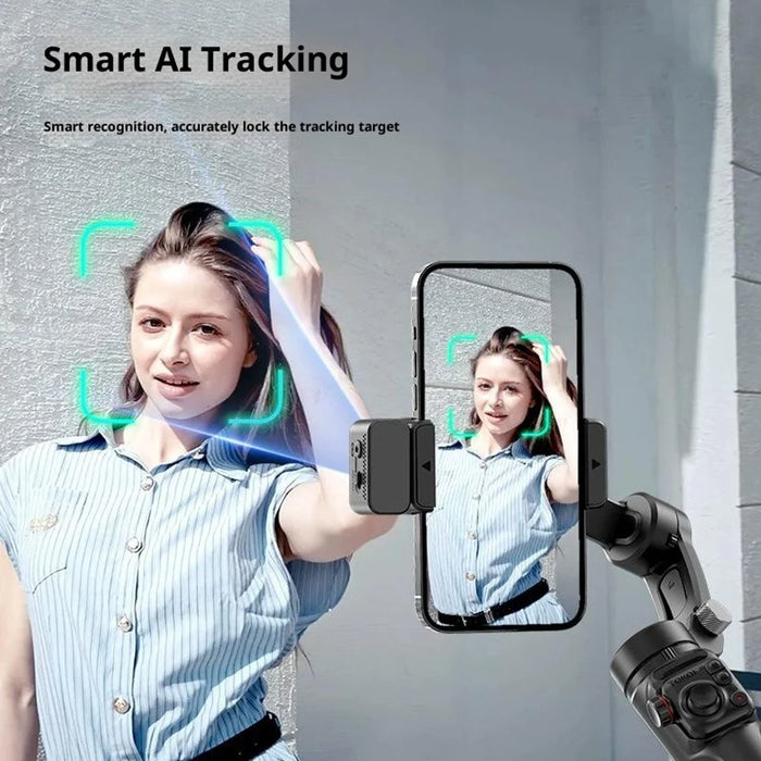 M06 Handheld 3 Axis Gimbal Stabilizer for Smartphone AI Face Tracking Extendable Selfie Stick with Fill Light - 4