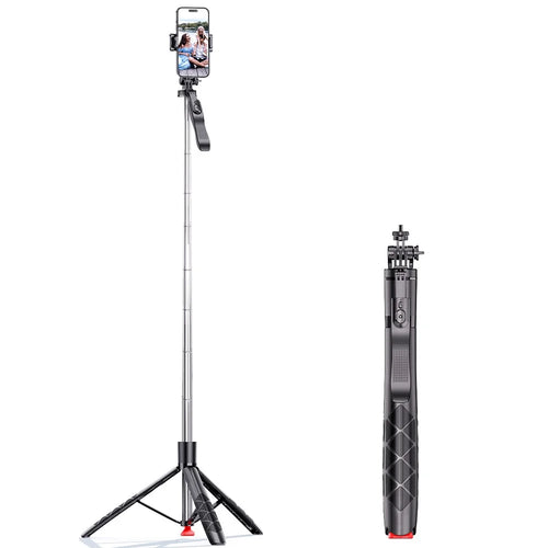 L15TT Auto Pop Up Tripod Anti Shake Floor Stand Stainless Steel Pole Extendable Selfie Stick - 1