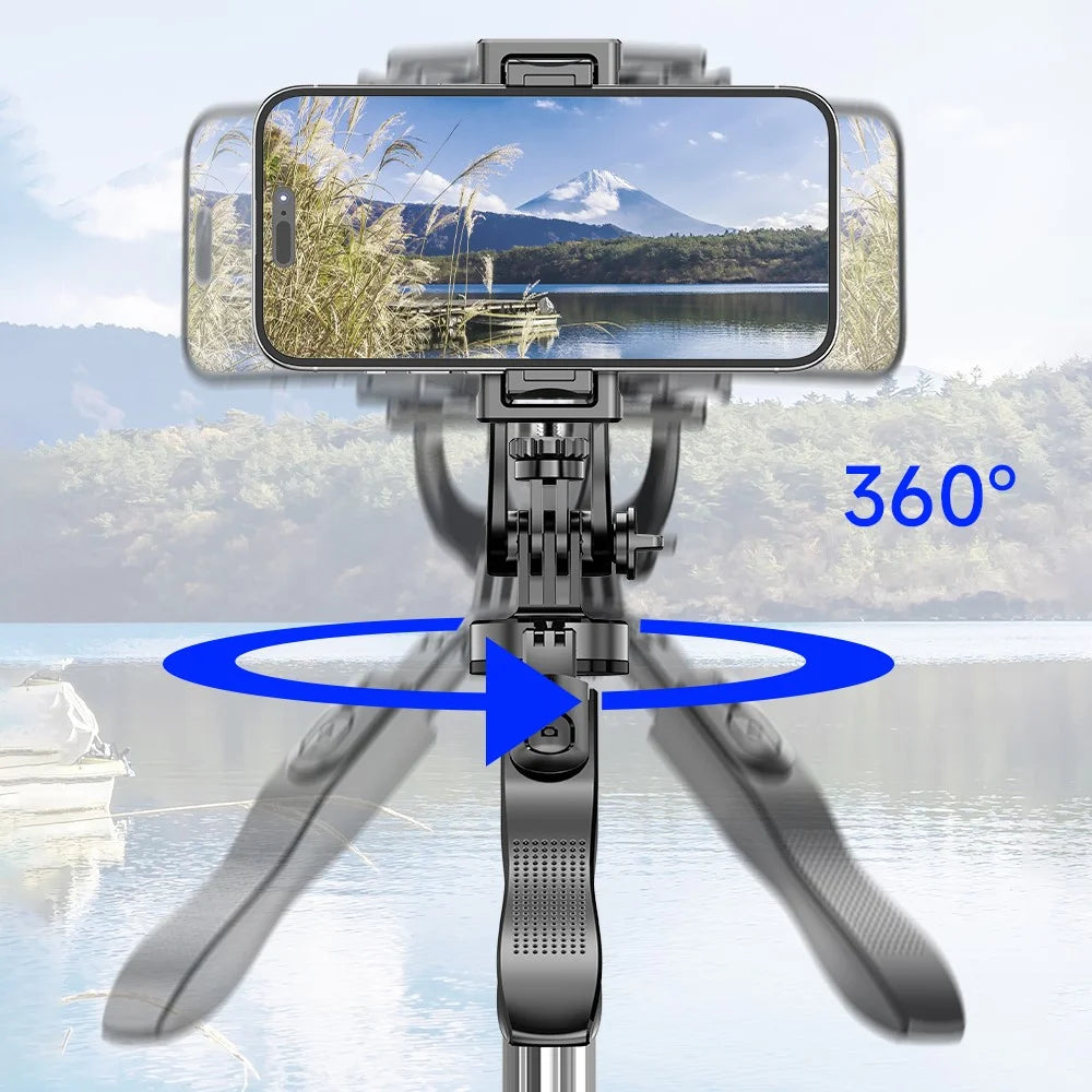 L15TT Auto Pop Up Tripod Anti Shake Floor Stand Stainless Steel Pole Extendable Selfie Stick - 3