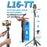 L16TT Aluminum Alloy Pole Extendable Selfie Stick Auto Pop Up Tripod Anti Shake Floor Stand for Panoramic Shooting - 2