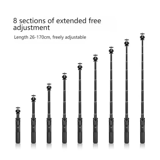 YUNTENG VCT-361 Selfie Stick Magnetic Bluetooth-Compatible Tripod Stand Extendable Monopod for Smartphones / Action Camera - 2