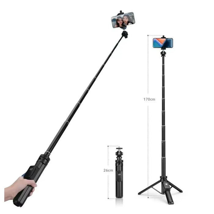 YUNTENG VCT-361 Selfie Stick Magnetic Bluetooth-Compatible Tripod Stand Extendable Monopod for Smartphones / Action Camera - 6