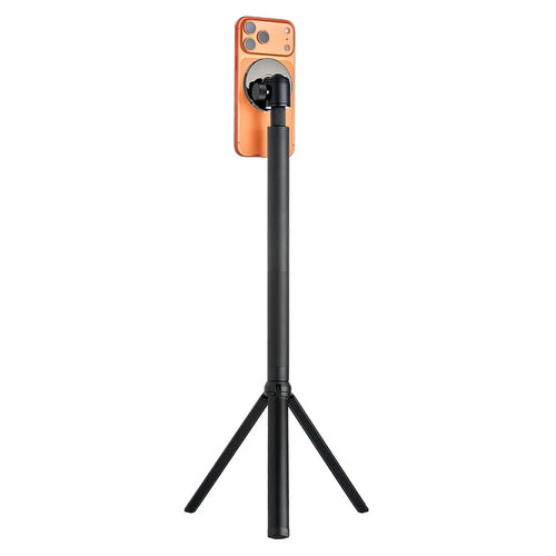 360 Degree Rotation Magnetic Phone Tripod for Golf Course 5-Section Extendable Aluminum Alloy Selfie Stick - 1