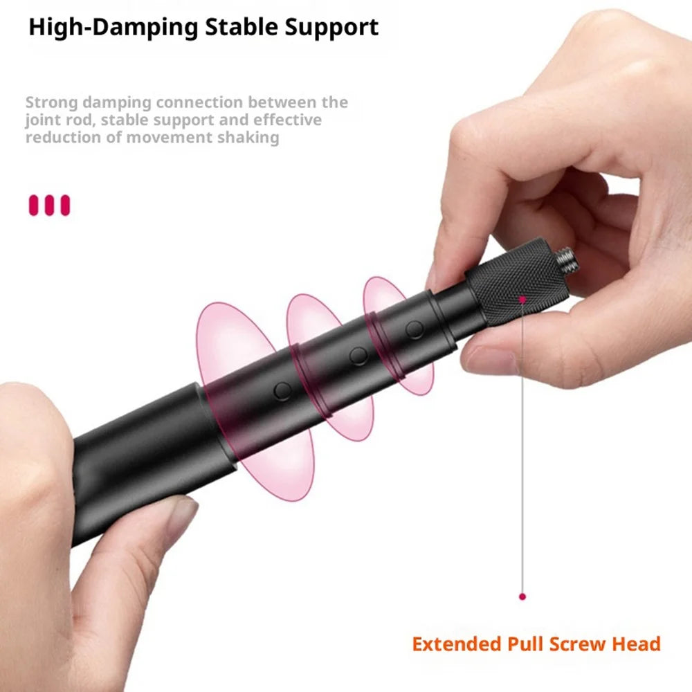 360 Degree Rotation Magnetic Phone Tripod for Golf Course 5-Section Extendable Aluminum Alloy Selfie Stick - 3