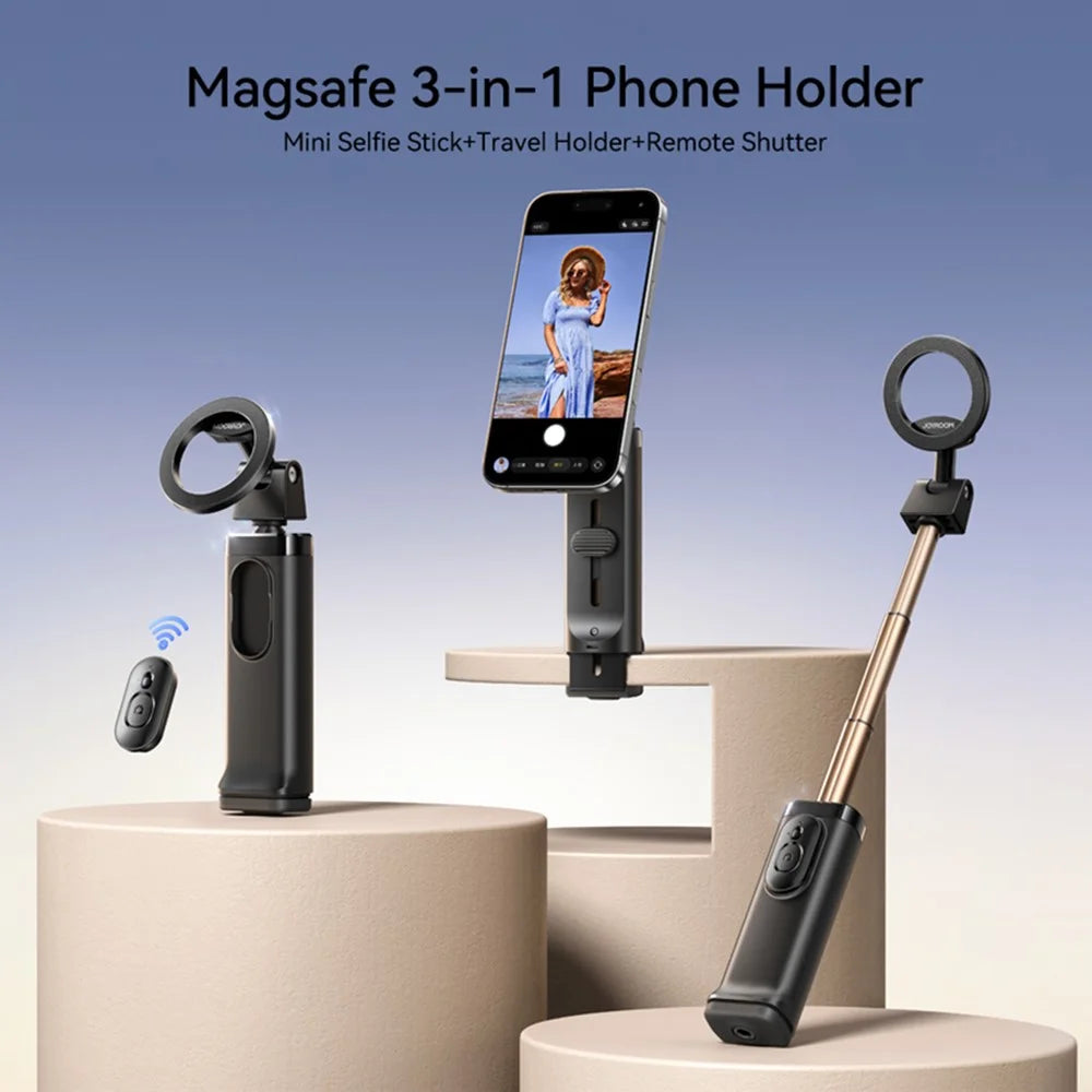 JOYROOM JR -ZS509 360 Degree Rotation Magnetic Selfie Stick Travel Phone Holder with Bluetooth-compatible Remote - 2