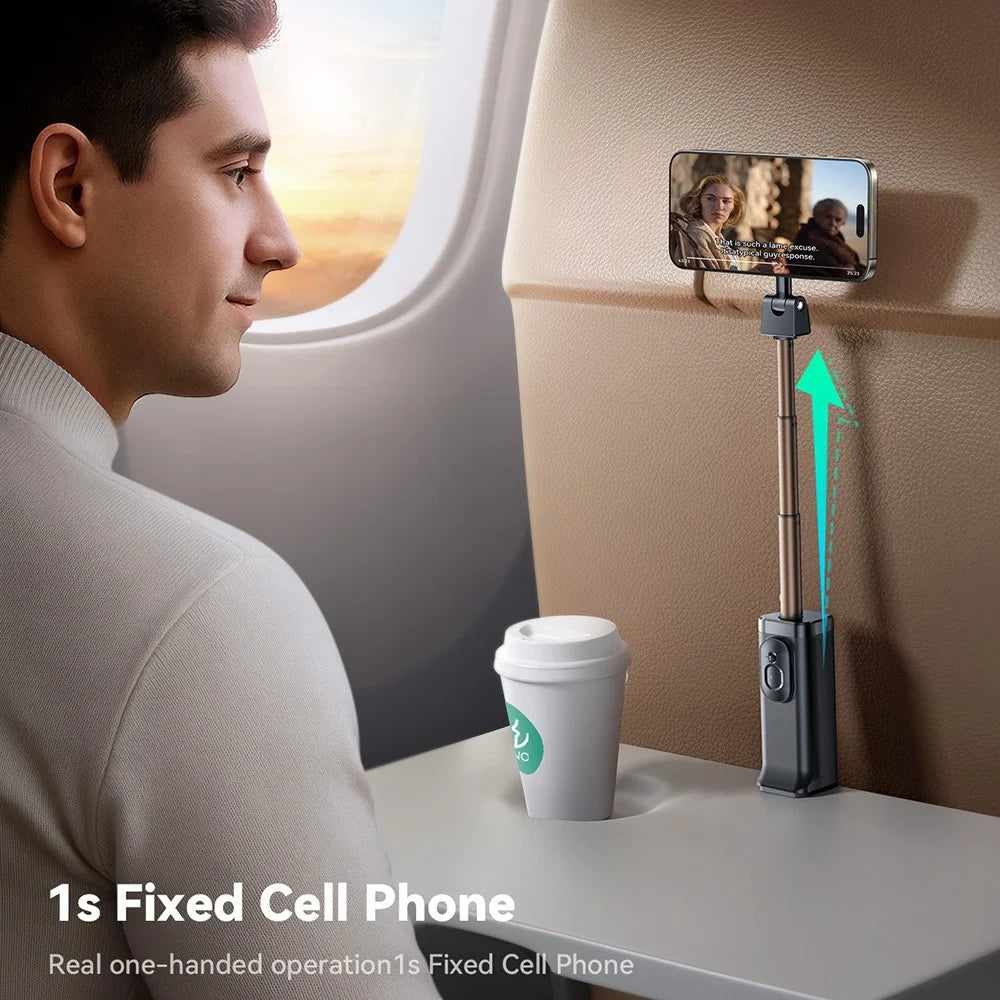 JOYROOM JR -ZS509 360 Degree Rotation Magnetic Selfie Stick Travel Phone Holder with Bluetooth-compatible Remote - 4
