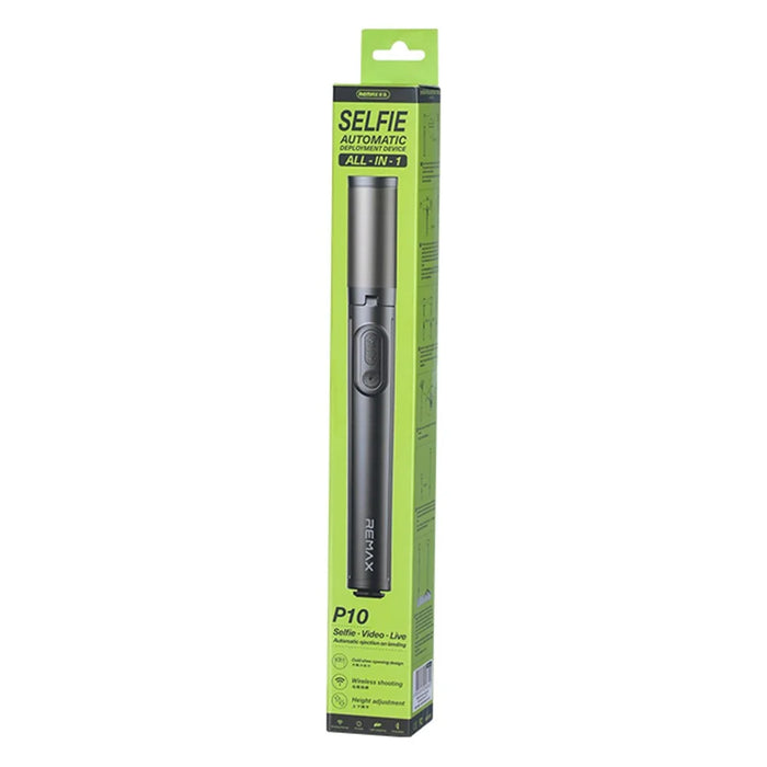 REMAX P10 Portable Selfie Stick with Bluetooth-compatible Remote Automatic Pop Up Tripod for 4.7-6.7 Inch Phones - 3