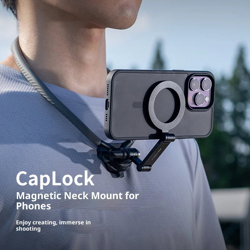 PGYTECH P-GM-392 Magnetic Neck Mount for Phones, POV/Vlog Selfie Mount Hand Free Phone Neck Holder - Grey - 2