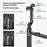 Q625 1.83m Bluetooth-Compatible Quadripod Selfie Stick AI Tracking with 10 inch Fill Light Anti-Shake - Black - 7