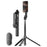 P62 Bluetooth-Compatible Tripod Selfie Stick for Smartphone Live Streaming Electric Suction Cup Extendable Monopod - Black - 1
