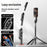 P62 Bluetooth-Compatible Tripod Selfie Stick for Smartphone Live Streaming Electric Suction Cup Extendable Monopod - Black - 2