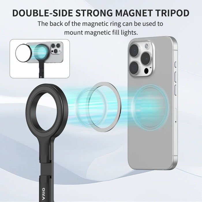 VRIG 360 Degree Rotation Magnetic Phone Mount Multi-function Selfie Stick Photography Tripod - 3