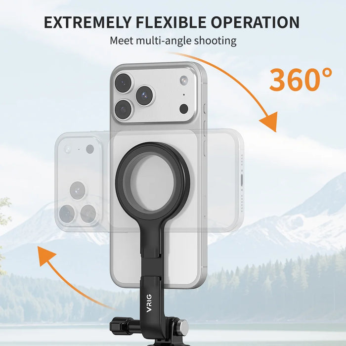 VRIG 360 Degree Rotation Magnetic Phone Mount Multi-function Selfie Stick Photography Tripod - 4