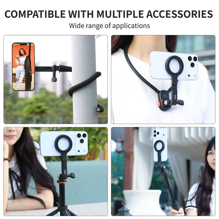 VRIG 360 Degree Rotation Magnetic Phone Mount Multi-function Selfie Stick Photography Tripod - 6