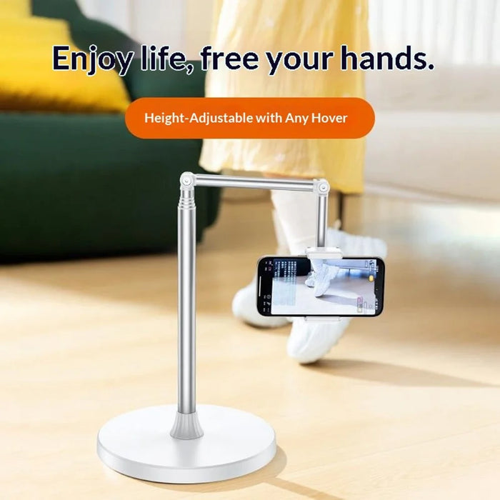 X9 Integrated Foldable Phone Floor Stand Telescopic Adjustable Overhead Shooting Stand for Live Streaming - White - 7