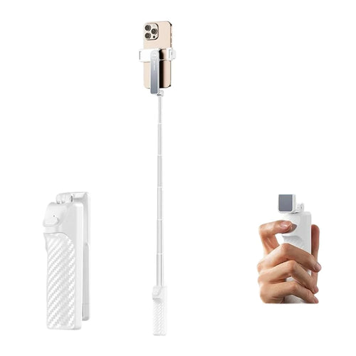 I8 Ultra Mini Portable Bluetooth-Compatible Selfie Stick Anti-Shake Telescopic Phone Selfie Tripod For Travel  /  Photography - White - 1