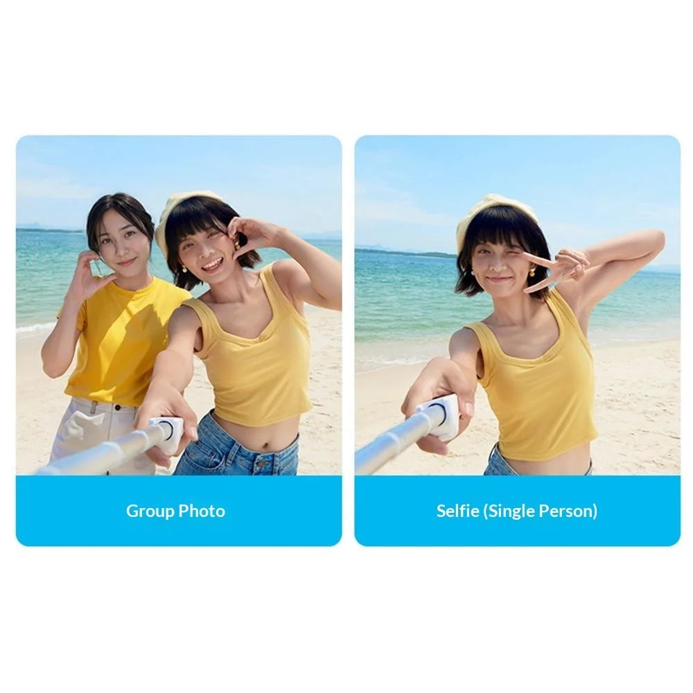 I8 Ultra Mini Portable Bluetooth-Compatible Selfie Stick Anti-Shake Telescopic Phone Selfie Tripod For Travel  /  Photography - White - 6