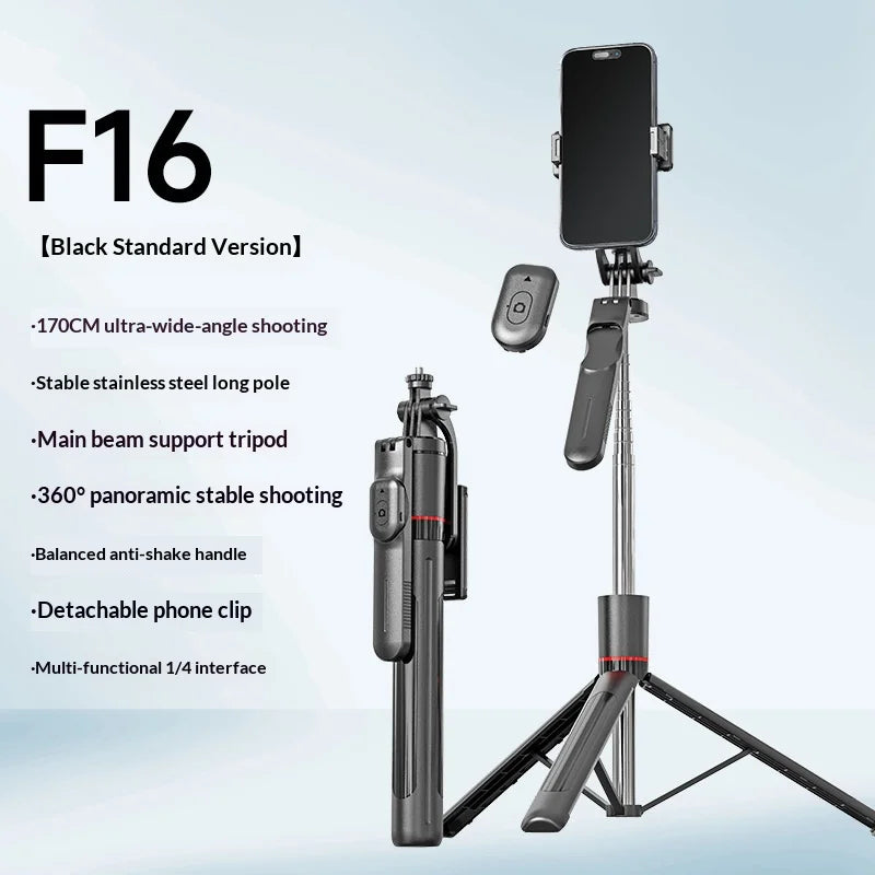 CYKE F16 Handheld Selfie Stick Extendable Tripod Stand with Bluetooth-compatible Remote for Live Streaming - 2